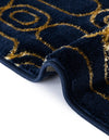 Metropolitan Matrix Collection Area Rug - Cosmopolis Rectangle Navy Blue and Gold  lifestyle 57