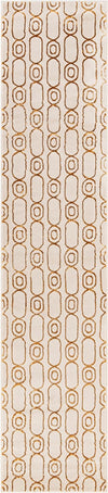Metropolitan Matrix Collection Area Rug - Cosmopolis Runner White and Gold  lifestyle 77