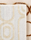 Metropolitan Matrix Collection Area Rug - Cosmopolis Rectangle White and Gold  lifestyle 51