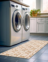 Metropolitan Matrix Collection Area Rug - Cosmopolis Runner White and Gold  lifestyle 154