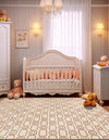 Metropolitan Matrix Collection Area Rug - Cosmopolis Square White and Gold  lifestyle 112