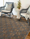 Metropolitan Matrix Collection Area Rug - Cosmopolis (Black and Silver) Rectangle Gray and Gold  lifestyle 14