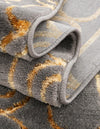Metropolitan Matrix Collection Area Rug - Cosmopolis (Black and Silver) Rectangle Gray and Gold  lifestyle 99