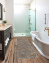 Metropolitan Matrix Collection Area Rug - Cosmopolis (Black and Silver) Runner Gray and Gold  lifestyle 233