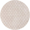 Metropolitan Matrix Collection Area Rug - Cosmopolis Round White and Silver  lifestyle 74