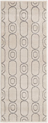 Metropolitan Matrix Collection Area Rug - Cosmopolis Runner White and Silver  lifestyle 75