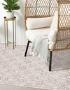 Metropolitan Matrix Collection Area Rug - Cosmopolis Rectangle White and Silver  lifestyle 10