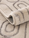 Metropolitan Matrix Collection Area Rug - Cosmopolis Rectangle White and Silver  lifestyle 38
