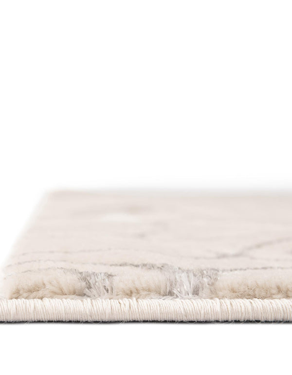 Metropolitan Matrix Collection Area Rug - Cosmopolis Rectangle White and Silver  lifestyle 42