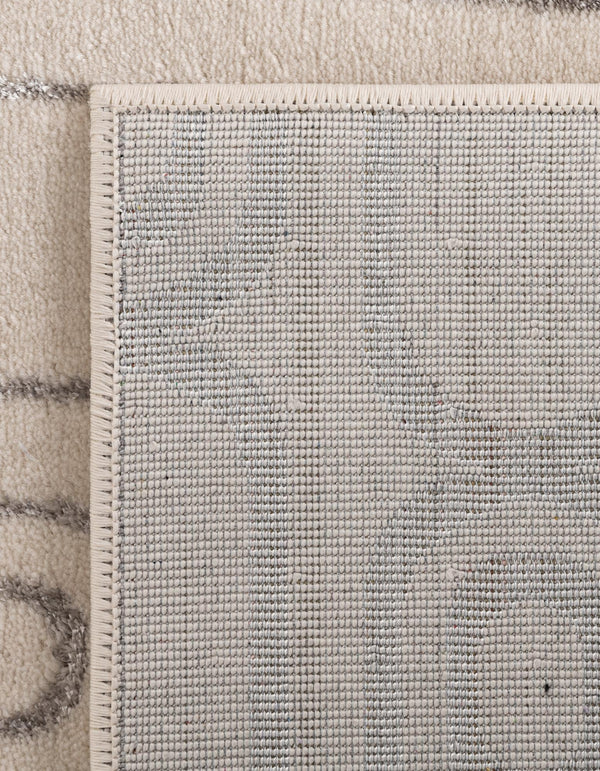 Metropolitan Matrix Collection Area Rug - Cosmopolis Rectangle White and Silver  lifestyle 50