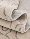Metropolitan Matrix Collection Area Rug - Cosmopolis Rectangle White and Silver  lifestyle 66