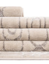 Metropolitan Matrix Collection Area Rug - Cosmopolis Rectangle White and Silver  lifestyle 70