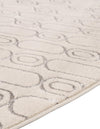Metropolitan Matrix Collection Area Rug - Cosmopolis Round White and Silver  lifestyle 167
