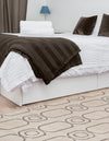 Metropolitan Matrix Collection Area Rug - Cosmopolis Runner White and Silver  lifestyle 89