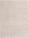 Metropolitan Matrix Collection Area Rug - Cosmopolis Rectangle White and Silver Main