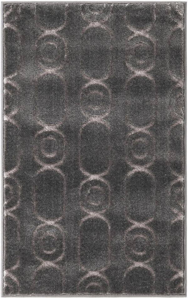 Metropolitan Matrix Collection Area Rug - Cosmopolis Rectangle Gray and Silver  lifestyle 2