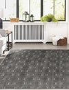 Metropolitan Matrix Collection Area Rug - Cosmopolis Rectangle Gray and Silver  lifestyle 8
