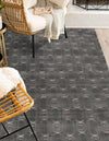 Metropolitan Matrix Collection Area Rug - Cosmopolis Rectangle Gray and Silver  lifestyle 20
