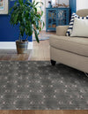 Metropolitan Matrix Collection Area Rug - Cosmopolis Rectangle Gray and Silver  lifestyle 26