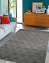 Metropolitan Matrix Collection Area Rug - Cosmopolis Rectangle Gray and Silver  lifestyle 32