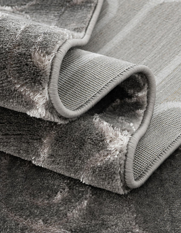 Metropolitan Matrix Collection Area Rug - Cosmopolis Rectangle Gray and Silver  lifestyle 68