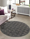 Metropolitan Matrix Collection Area Rug - Cosmopolis Round Gray and Silver  lifestyle 107
