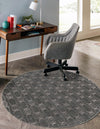 Metropolitan Matrix Collection Area Rug - Cosmopolis Round Gray and Silver  lifestyle 114