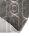 Metropolitan Matrix Collection Area Rug - Cosmopolis Round Gray and Silver  lifestyle 189
