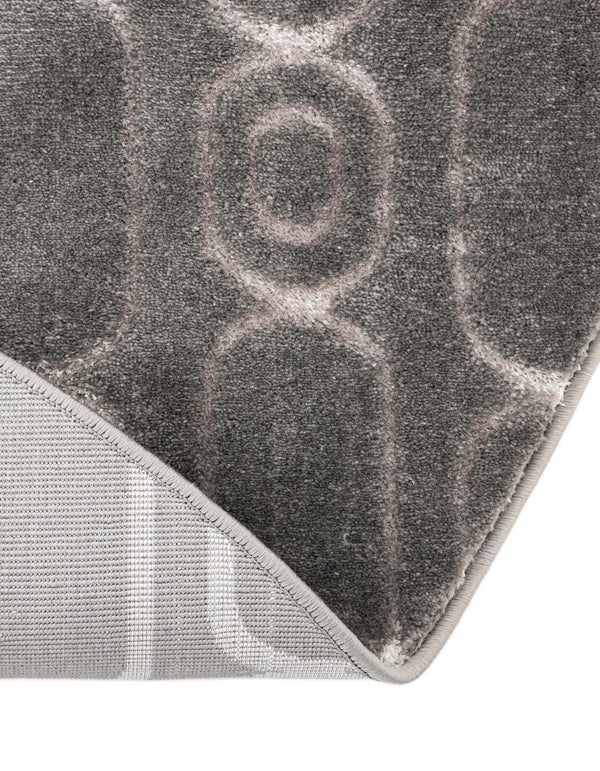 Metropolitan Matrix Collection Area Rug - Cosmopolis Round Gray and Silver  lifestyle 189