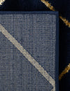 Metropolitan Matrix Collection Area Rug -  Urbana Rectangle Navy Blue and Gold  lifestyle 63
