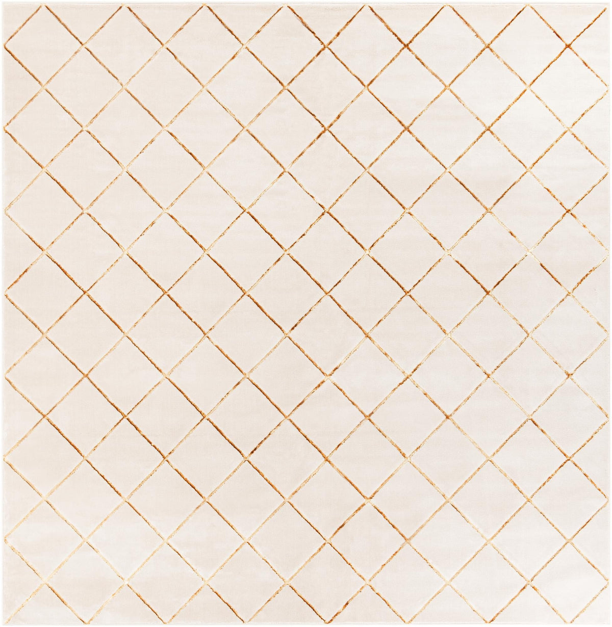 Metropolitan Matrix Collection Area Rug -  Urbana Square White and Gold  lifestyle 72