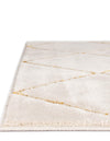 Metropolitan Matrix Collection Area Rug -  Urbana Rectangle White and Gold  lifestyle 52