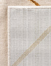 Metropolitan Matrix Collection Area Rug -  Urbana Rectangle White and Gold  lifestyle 60