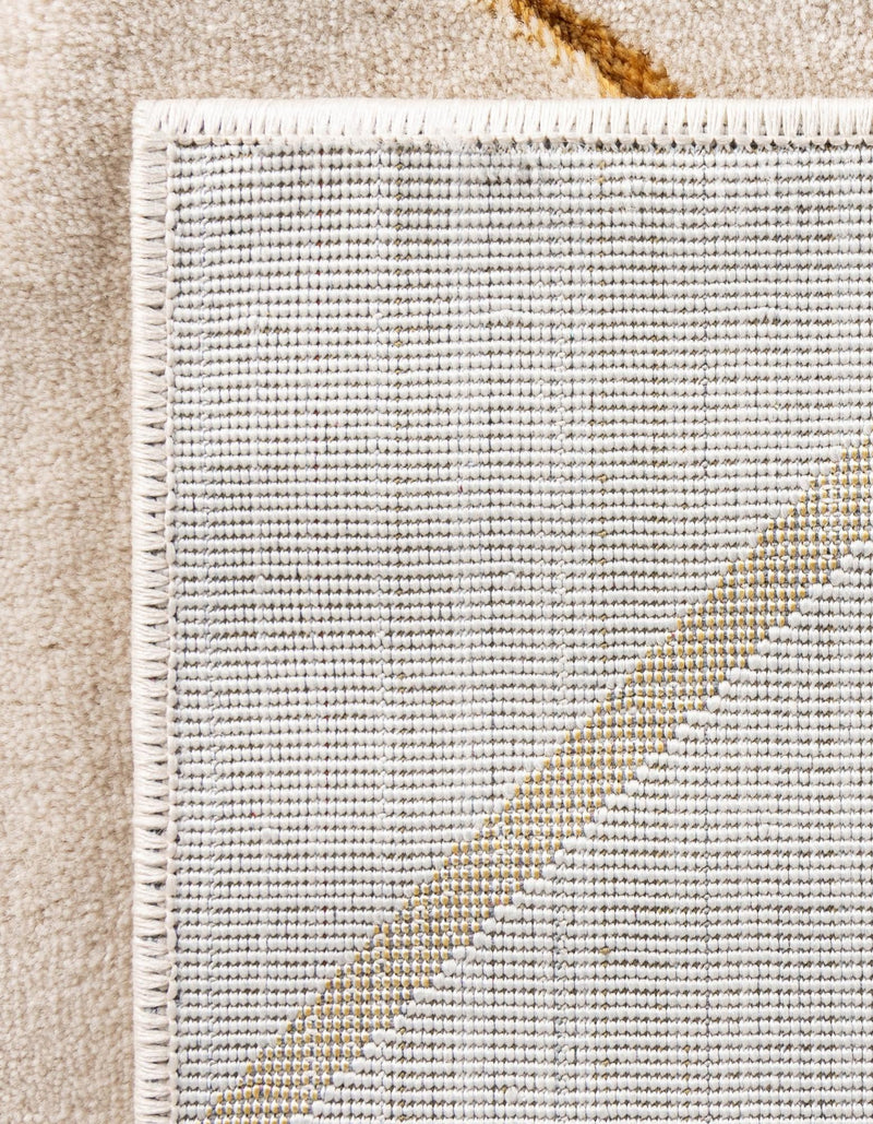 Metropolitan Matrix Collection Area Rug -  Urbana Rectangle White and Gold  lifestyle 60