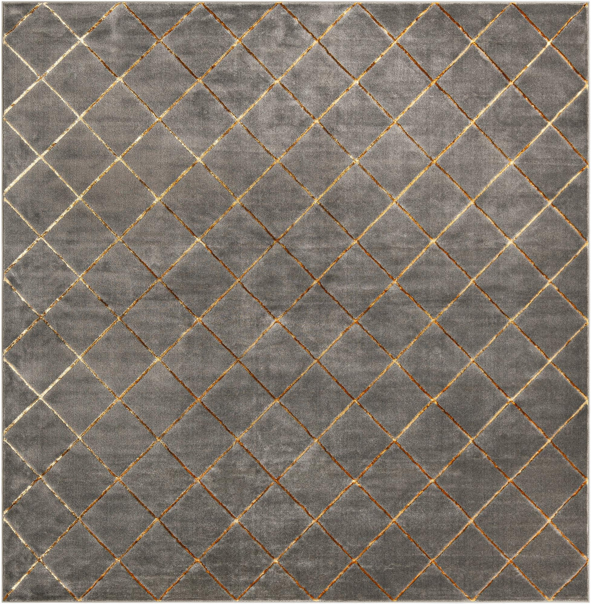 Metropolitan Matrix Collection Area Rug -  Urbana Square Gray and Gold  lifestyle 66