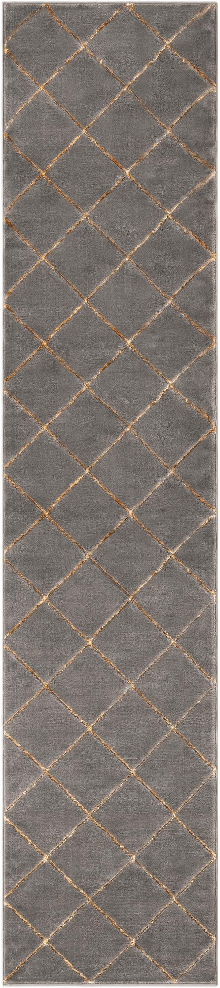 Metropolitan Matrix Collection Area Rug -  Urbana Runner Gray and Gold  lifestyle 65
