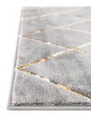 Metropolitan Matrix Collection Area Rug -  Urbana (Black and Silver) Rectangle Gray and Gold  lifestyle 70