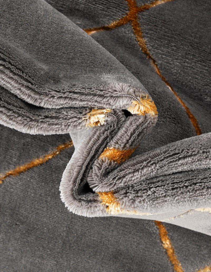 Metropolitan Matrix Collection Area Rug -  Urbana (Black and Silver) Rectangle Gray and Gold  lifestyle 75