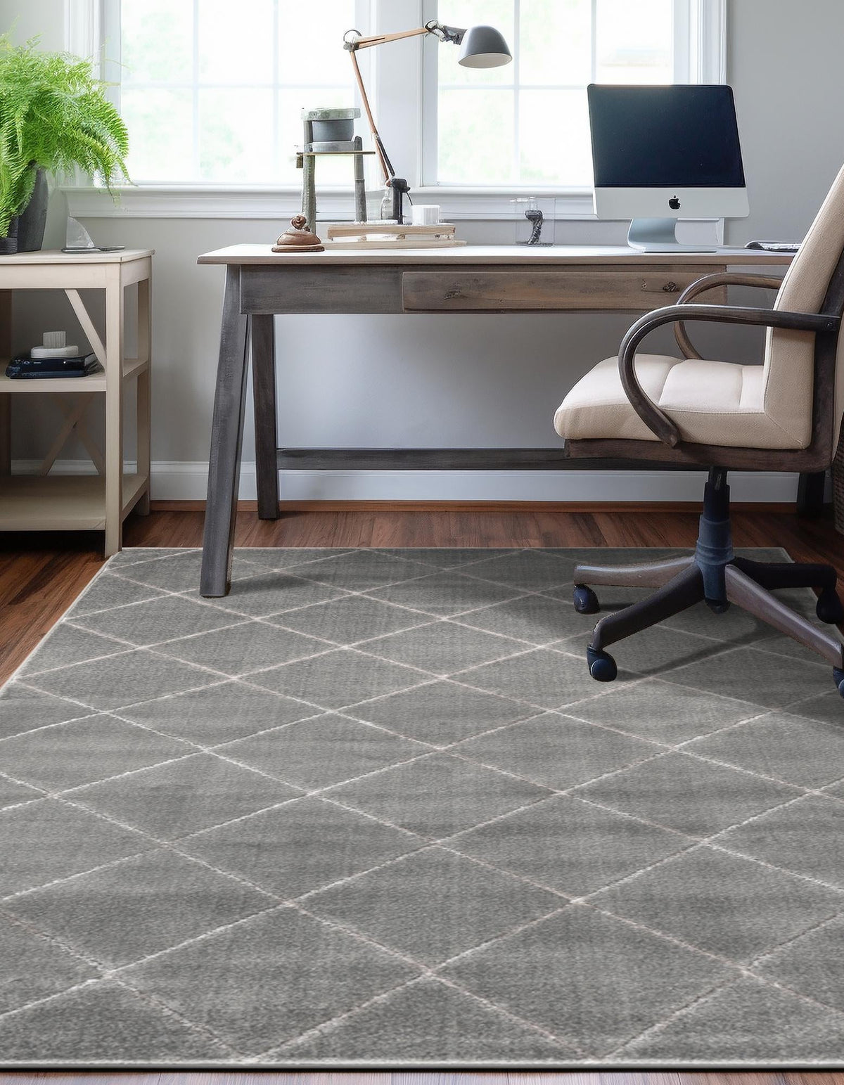 Metropolitan Matrix Collection Area Rug -  Urbana Rectangle Gray and Silver  lifestyle 14