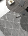 Metropolitan Matrix Collection Area Rug -  Urbana Rectangle Gray and Silver  lifestyle 42