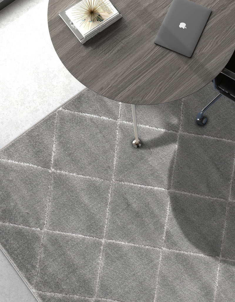 Metropolitan Matrix Collection Area Rug -  Urbana Rectangle Gray and Silver  lifestyle 42