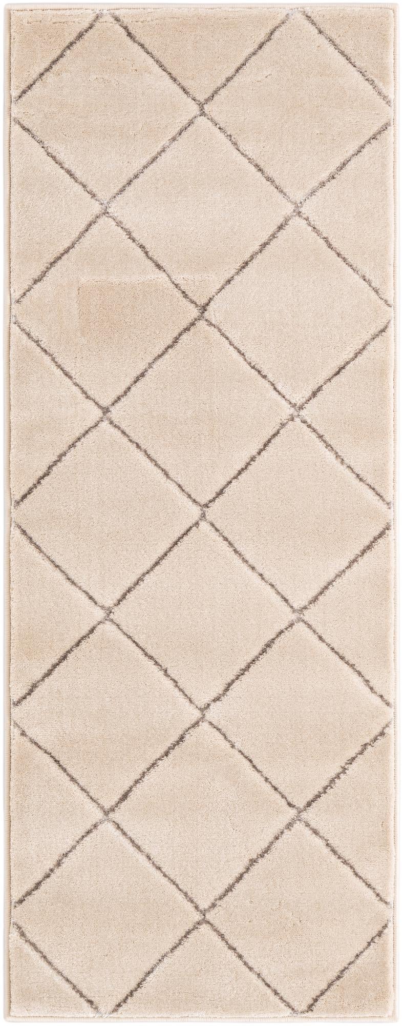 Metropolitan Matrix Collection Area Rug -  Urbana Runner White and Silver  lifestyle 87