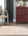 Metropolitan Matrix Collection Area Rug -  Skyline Runner White and Gold  lifestyle 97