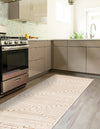 Metropolitan Matrix Collection Area Rug -  Skyline Runner White and Gold  lifestyle 103