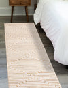Metropolitan Matrix Collection Area Rug -  Skyline Runner White and Gold  lifestyle 121