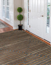 Metropolitan Matrix Collection Area Rug -  Skyline Rectangle Gray and Gold  lifestyle 54