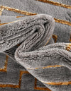 Metropolitan Matrix Collection Area Rug -  Skyline Rectangle Gray and Gold  lifestyle 74