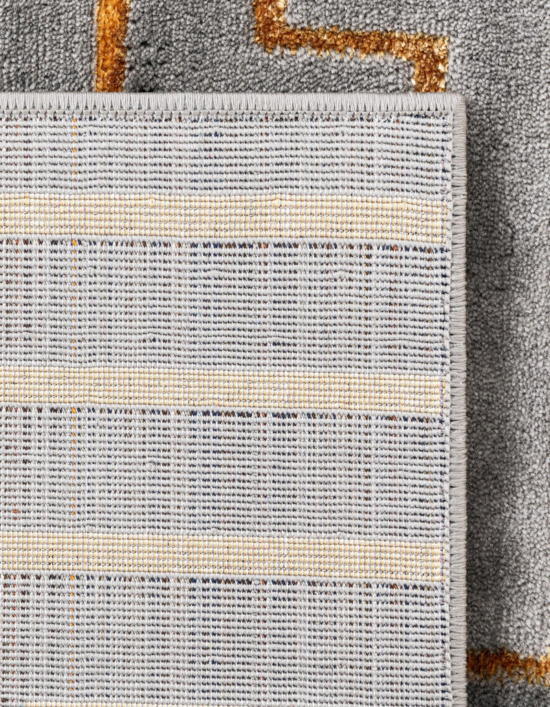 Metropolitan Matrix Collection Area Rug -  Skyline Rectangle Gray and Gold  lifestyle 79