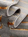 Metropolitan Matrix Collection Area Rug -  Skyline Rectangle Gray and Gold  lifestyle 99