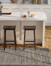 Metropolitan Matrix Collection Area Rug -  Skyline Runner Gray and Gold  lifestyle 192